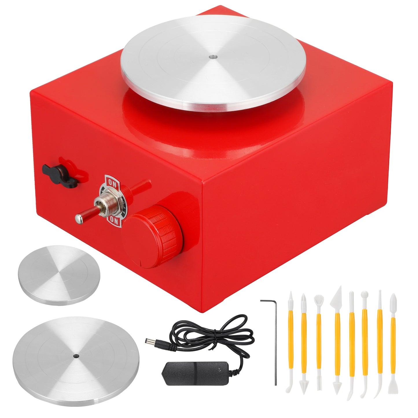 Mini Tour de Poterie Électrique – Roue Poterie 6,5/10 cm DIY Argile – Machine Créative Plateau Tournant