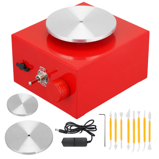Mini Tour de Poterie Électrique – Roue Poterie 6,5/10 cm DIY Argile – Machine Créative Plateau Tournant