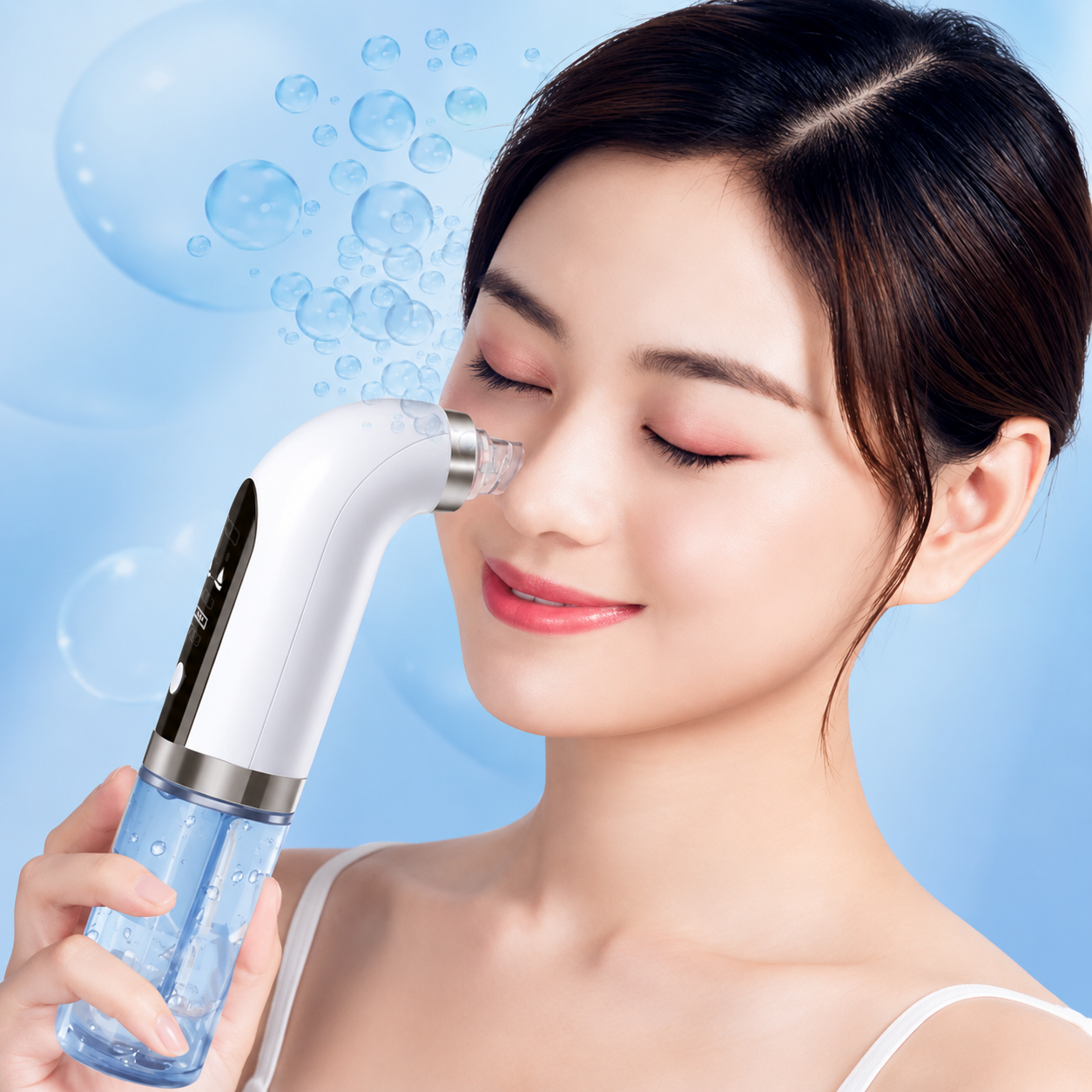 Aspirateur de Points Noirs Rechargeable USB – Nettoyeur de Pores Visage Multi-Embouts – Soin du Visage
