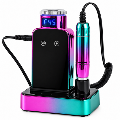Ponceuse à Ongles Sans Fil Rechargeable 45 000 tr/min – Écran LED + Base + Kit Embouts