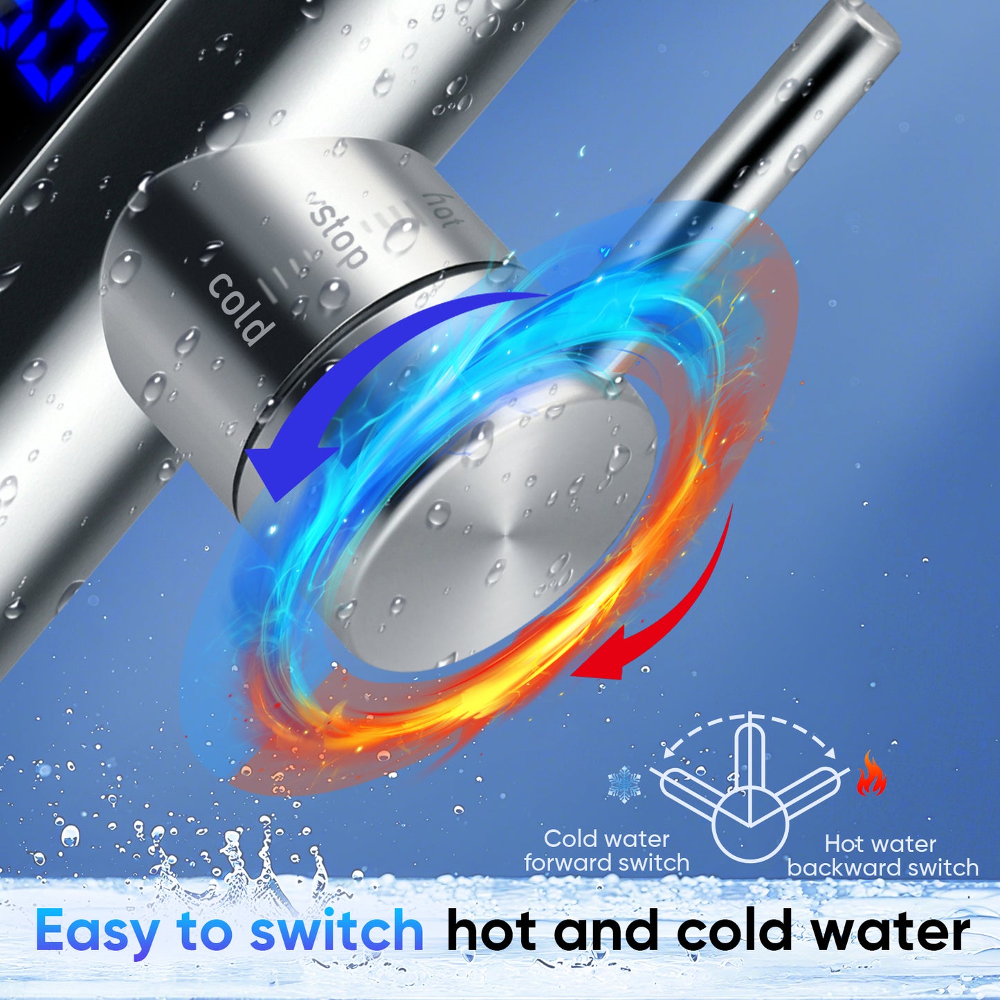 Robinet Chauffe-Eau Instantané 3000W – Chauffage Eau Cuisine Salle de Bain Sans Réservoir Inox
