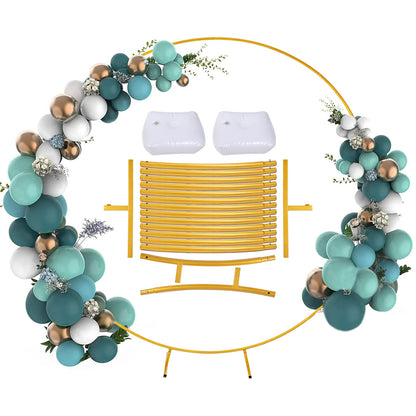 Arche Circulaire Métal 2,2 m – Support Ballons Fleurs & Décoration – Cadre Rond Mariage Anniversaire Baby Shower Événement