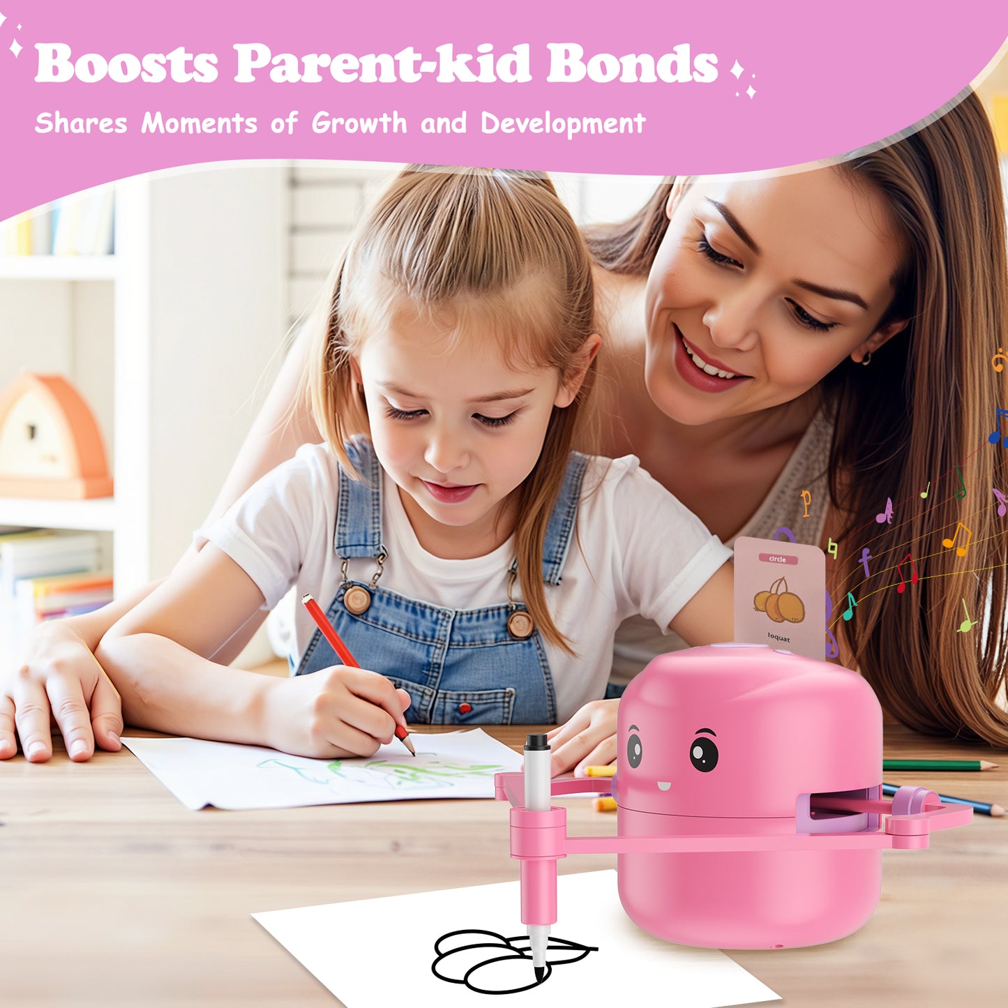 Robot de Dessin Enfant avec Projecteur – Jouet Éducatif Interactif 100 Cartes Rechargeable