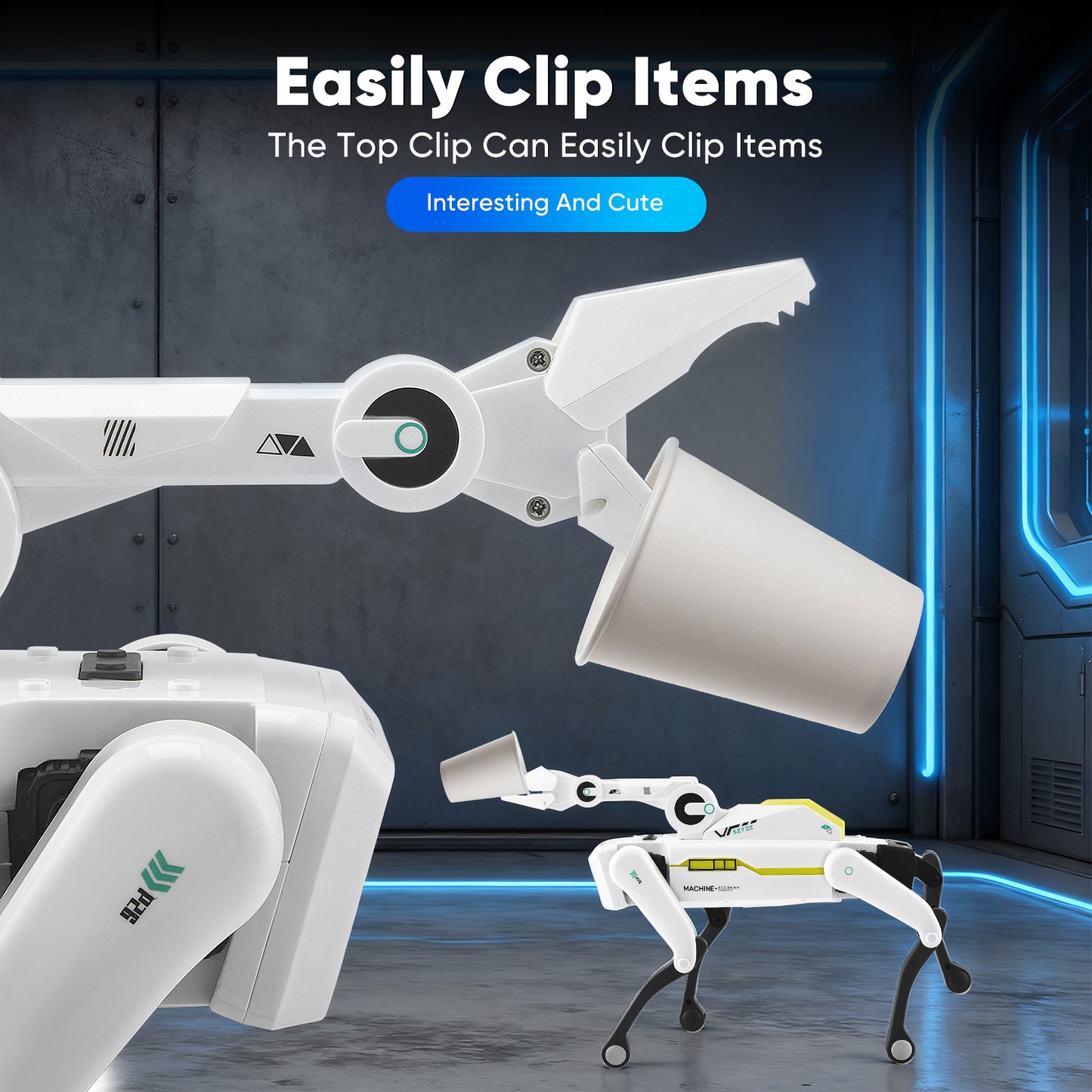 Robot Chien Intelligent RC – Jouet Interactif avec Télécommande & Application – Danse, Sons, Programmation, Cadeau Enfant
