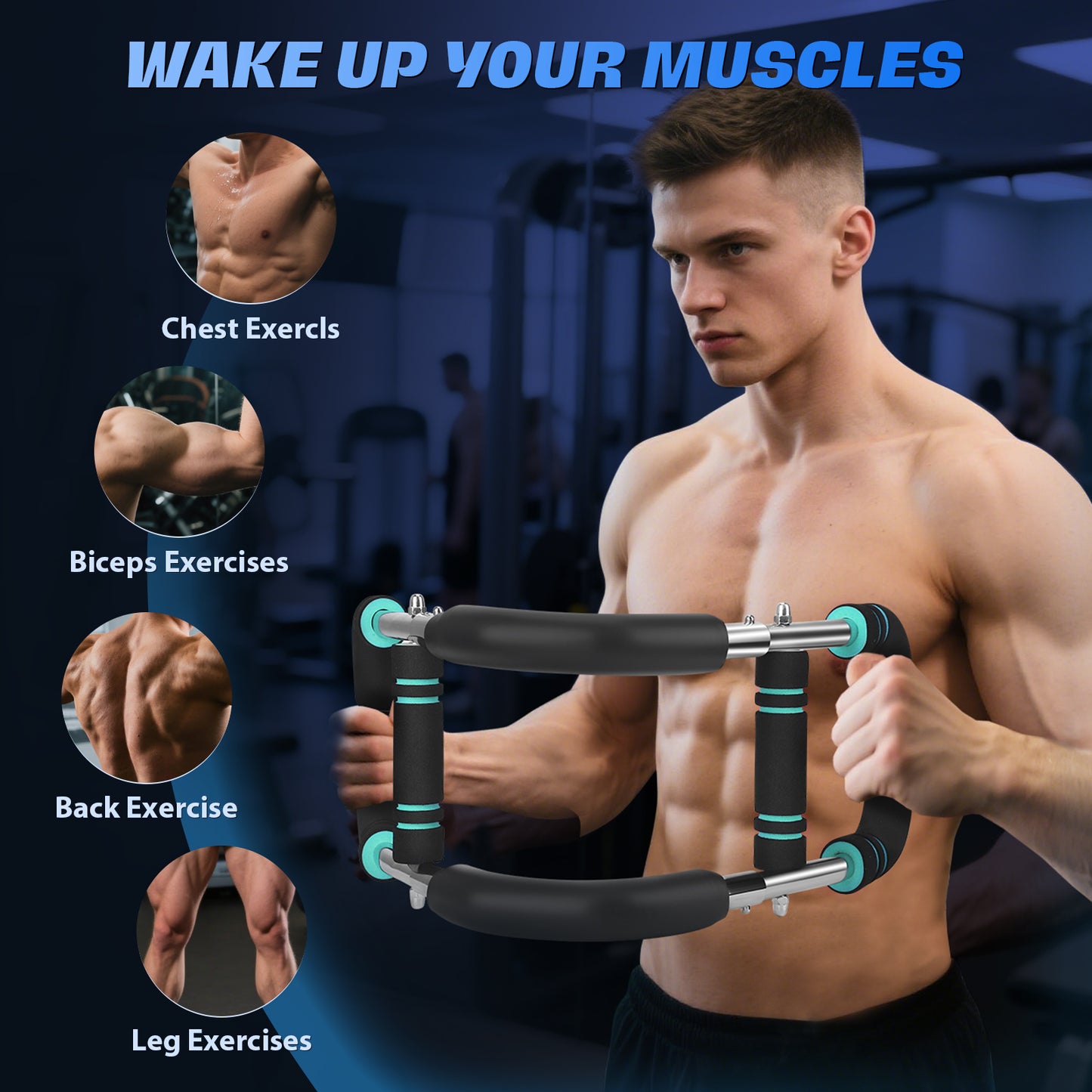 Entraîneur Bras Twister 20-60Kg – Appareil Musculation Poitrine Réglable – Ressort Résistance Fitness