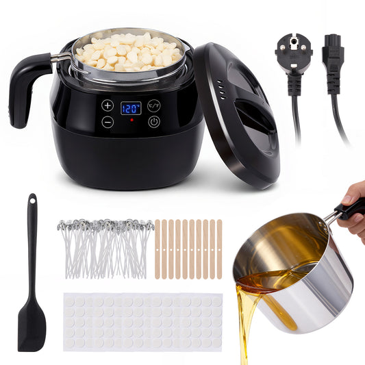 Kit Fonte de Cire Électrique 1L pour Bougies – Appareil de Fusion avec Température Réglable – DIY Fabrication Bougies Maison