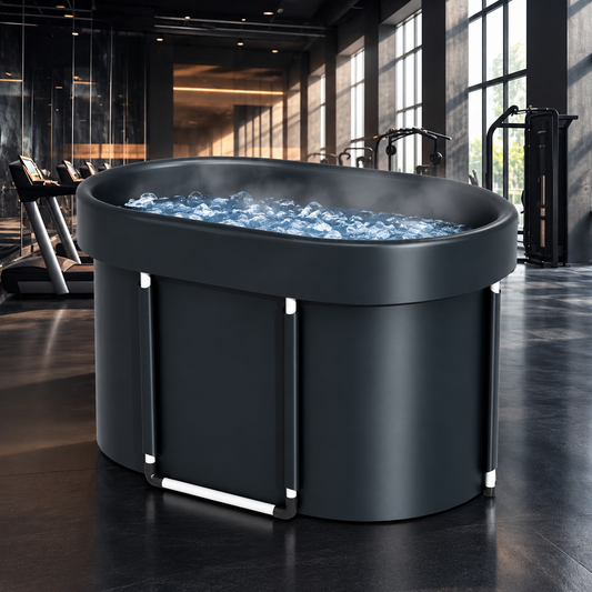 Baignoire Glacée Pliable Adulte avec Couvercle – Bain Froid Récupération Sport & Cryothérapie – Bassin Portable Isolation Thermique SPA Extérieur