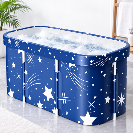 Baignoire Pliable Portable Adulte & Enfant – SPA Maison Grande Capacité avec Isolation – Bain Chaud ou Froid Relaxant
