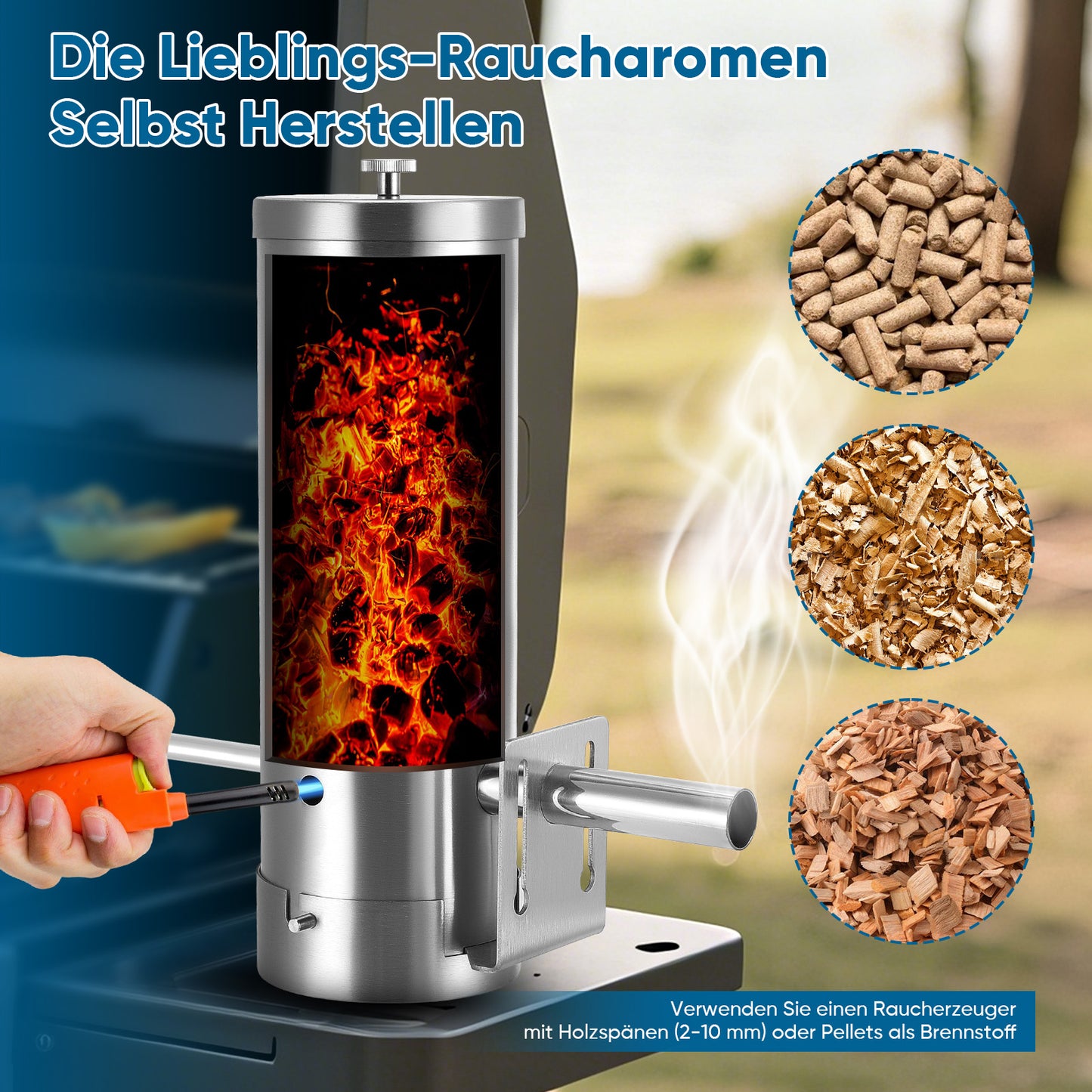 Générateur de Fumée Froide Inox – Accessoire Fumoir BBQ pour Viande et Aliments