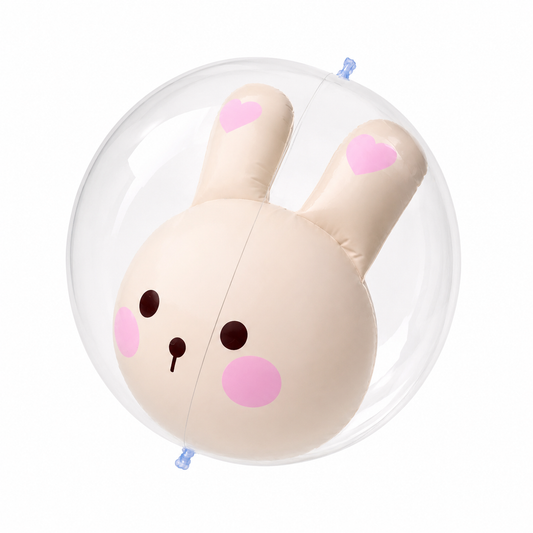 Bouée Gonflable Lapin Kawaii Transparente – Anneau de Natation Enfant Piscine et Plage