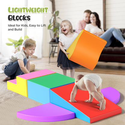 Soft Foam Motor Skills Module Set for Babies – 6 Pieces – Children's Play Area – PU/EPE Blocks – Motor Skills Development