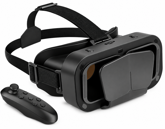 Casque VR 3D pour Smartphone 4,7–7 Pouces – Télécommande Bluetooth, Lentilles HD Anti-Lumière Bleue, Android & iPhone