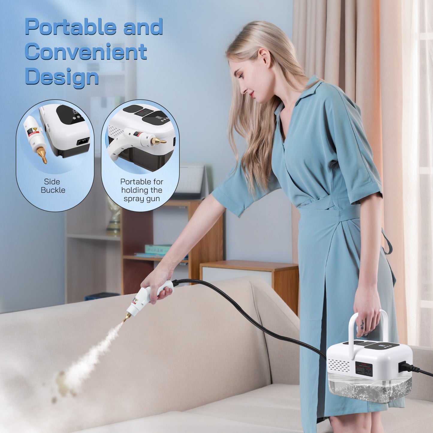 Nettoyeur Vapeur Portable 2500W – Machine Haute Température pour Maison et Voiture