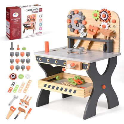 Établi Jouet Enfant en Bois – Banc à Outils Créatif – Jeu de Construction & Simulation Bricolage