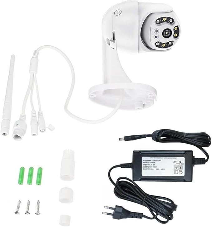 Caméra de surveillance WiFi extérieure sans fil 1080p – Vision nocturne, détection de mouvement, étanche – Sécurité maison intérieur/extérieur