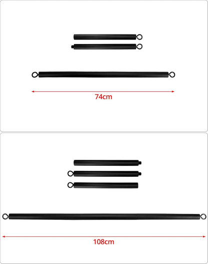 Detachable 108 cm Fitness Bar for Resistance Bands – 3 Assembling Sections, Max Load 360 kg, Home & Gym Strength Training