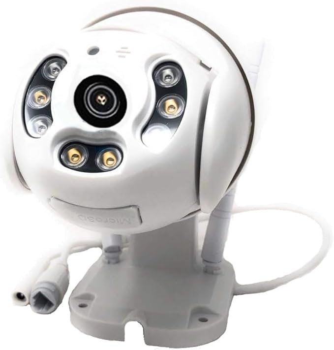 Caméra de surveillance WiFi extérieure sans fil 1080p – Vision nocturne, détection de mouvement, étanche – Sécurité maison intérieur/extérieur