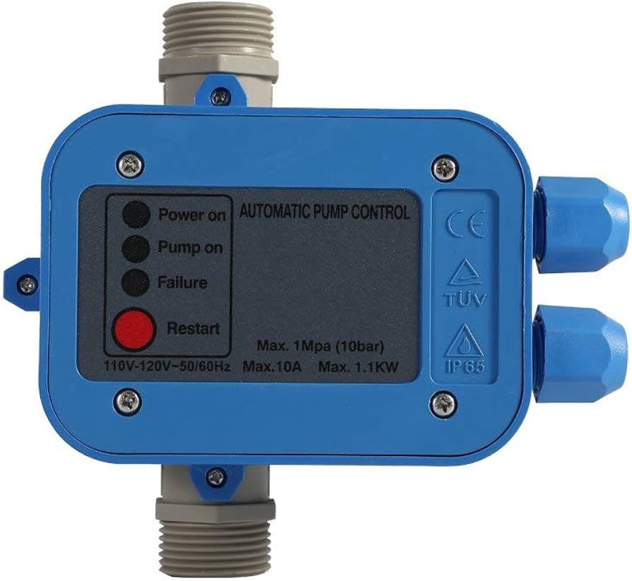 Contrôleur de Pompe à Eau IP65 10A – Interrupteur de Pression Automatique 110-240V