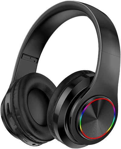 Casque Bluetooth 5.3 Sans Fil Pliable – HiFi Over Ear, Micro HD, Carte TF, Radio FM, Noir
