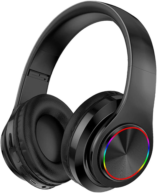 Casque Bluetooth 5.3 Sans Fil Pliable – HiFi Over Ear, Micro HD, Carte TF, Radio FM, Noir