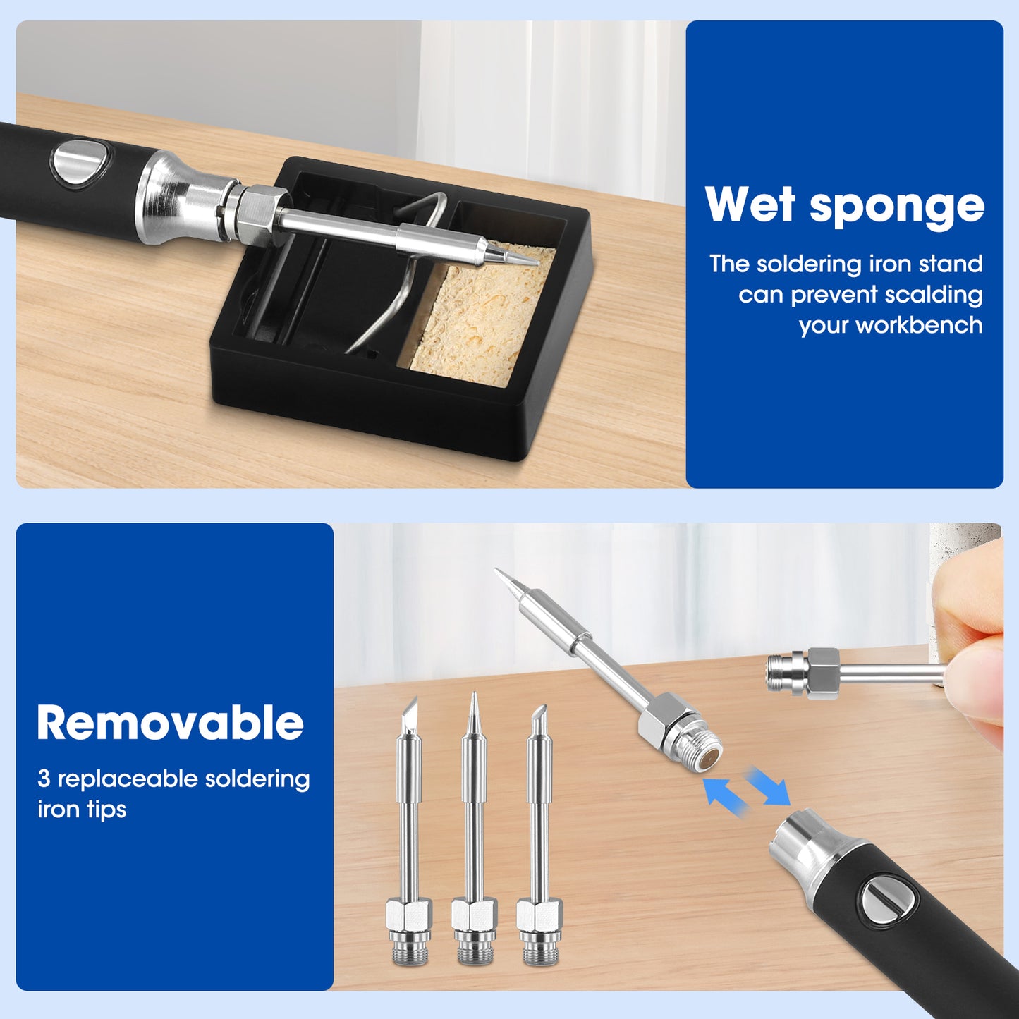 Fer à Souder Sans Fil Rechargeable – Kit Soudure Portable Température Réglable – Stylo Soudage