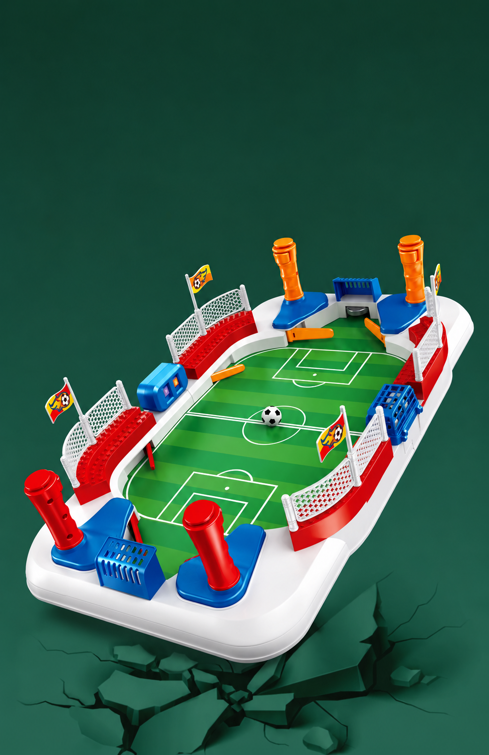 Jeu de Football de Table Portable pour Enfants et Famille – Mini Stade Interactif avec Lanceurs et Ballons – Jeu de Société Intérieur Extérieur – Cadeau Anniversaire Noël