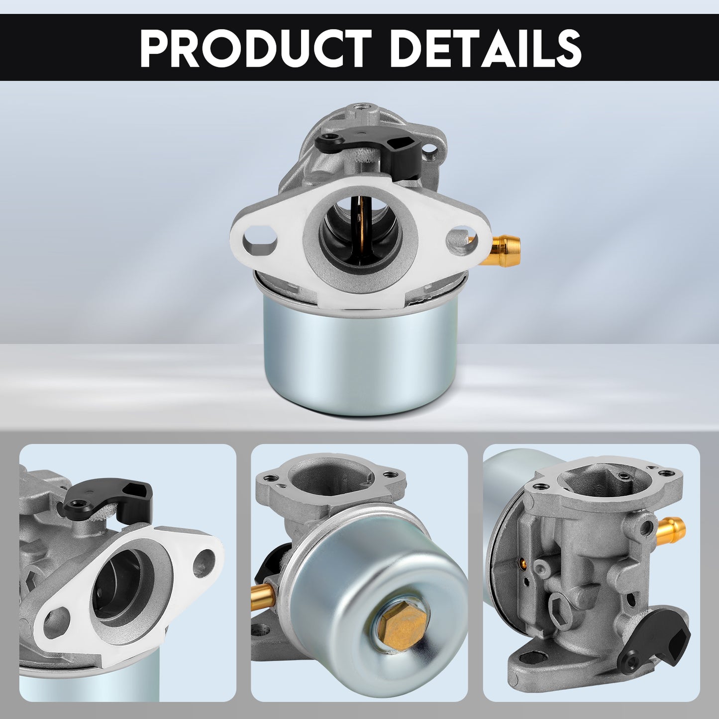 Carburateur pour Tondeuse à Gazon – Kit Carburateur Compatible Moteur Thermique – Pièce de Rechange Entretien Jardin – Installation Facile