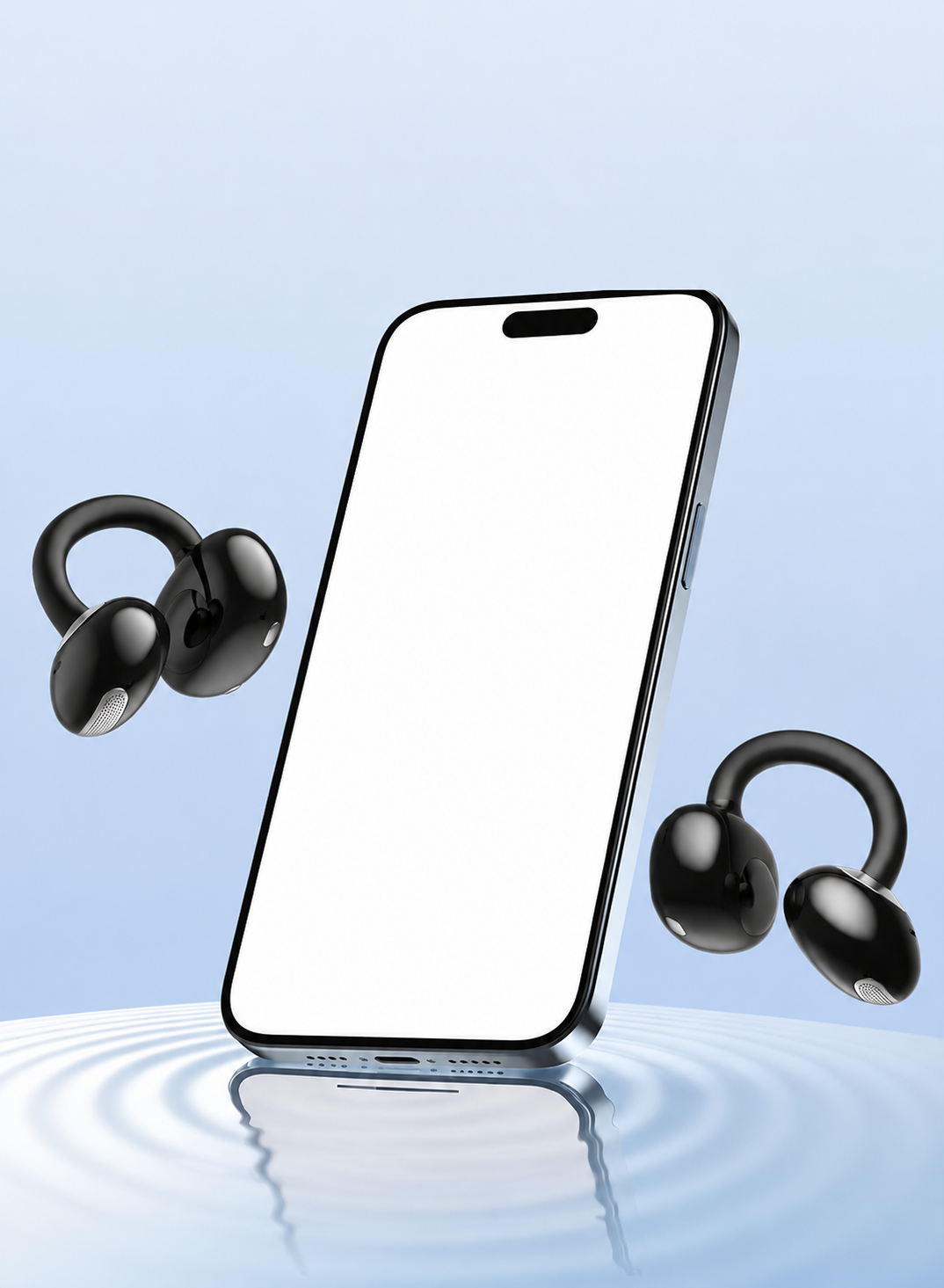 Écouteurs Bluetooth Sans Fil à Oreille Ouverte – 40 h d'Autonomie, Bluetooth 6.0, Boîtier Écran LED, USB-C, IPX6