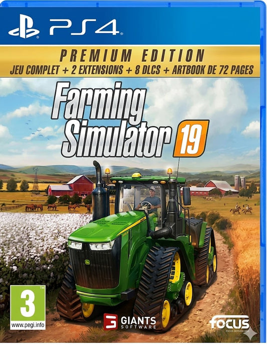 Farming Simulator 19 Premium Edition PS4 – Jeu PlayStation 4 – Simulation Agricole – Inclut Extensions et DLC – Version Française
