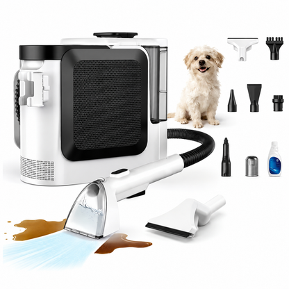Nettoyeur de Tapis Portable 1800 W | Injecteur-Extracteur 16 kPa | Eau Froide, Chaude & Vapeur