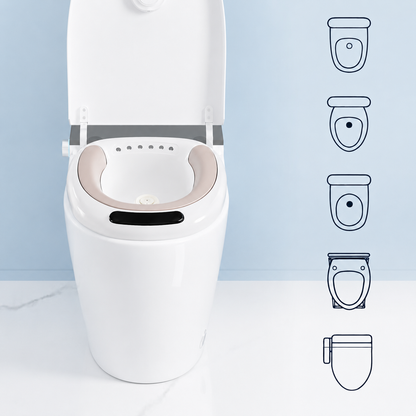 Bain de Siège Électrique pour WC avec Fonction Bidet, Jets d’Eau et Commande Numérique – Bassin d’Hygiène Intime pour Adulte – Blanc