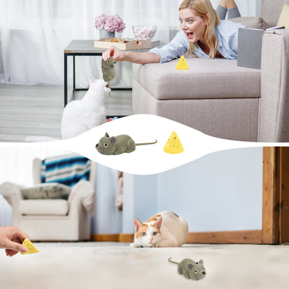 Interactive Rechargeable Mouse Cat Toy – 360° Rotation, Bite-Resistant, Kitten Accessory