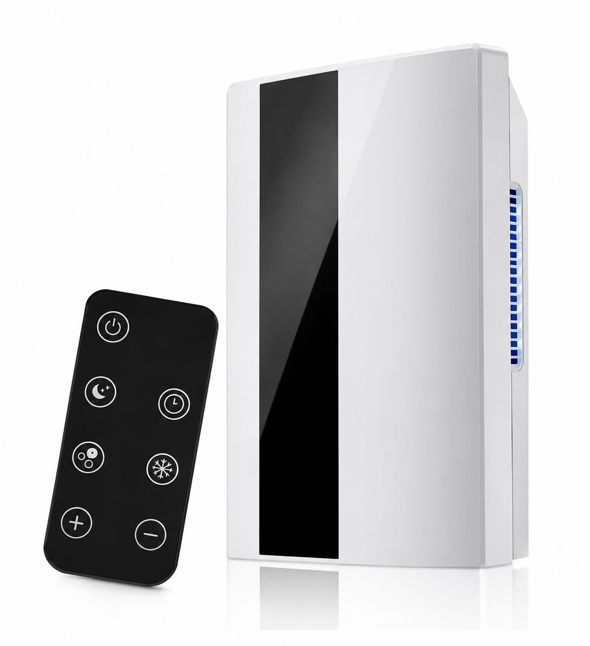 Déshumidificateur d'Air Électrique 2,2L 220V – Écran Numérique, Télécommande, Minuterie & Mode Nuit – Blanc