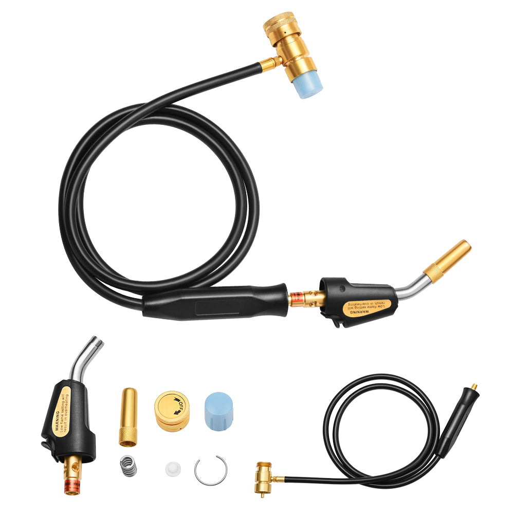 Torche Soudage Propane MAPP GJ6000 – Chalumeau 1,5 m Brasage Chauffage Barbecue Rétraction