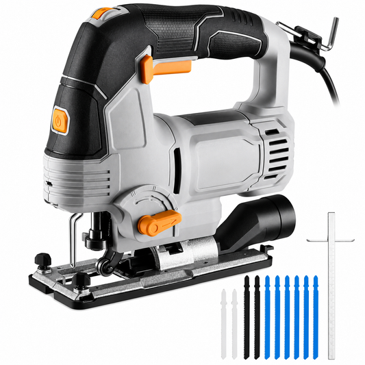Scie Sauteuse Électrique 800 W – Vitesse Variable 3000 SPM – Laser, LED, Coupe Biais ±45°