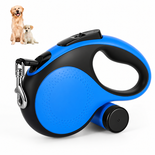 Laisse Rétractable Chien 8 m Jusqu'à 50 kg avec Distributeur de Sacs | Laisse Extensible Automatique pour Chien Moyen et Grand | Poignée Ergonomique Anti-Enchevêtrement