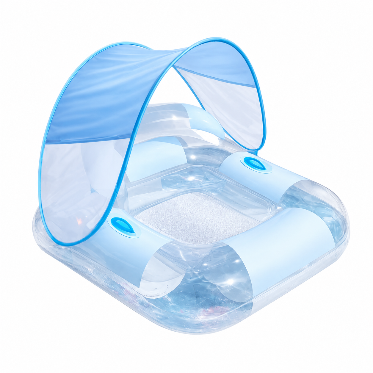 Matelas Flottant Gonflable Adulte avec Pare-Soleil – Hamac Aquatique Piscine et Plage – Fauteuil Flottant Relaxation Été