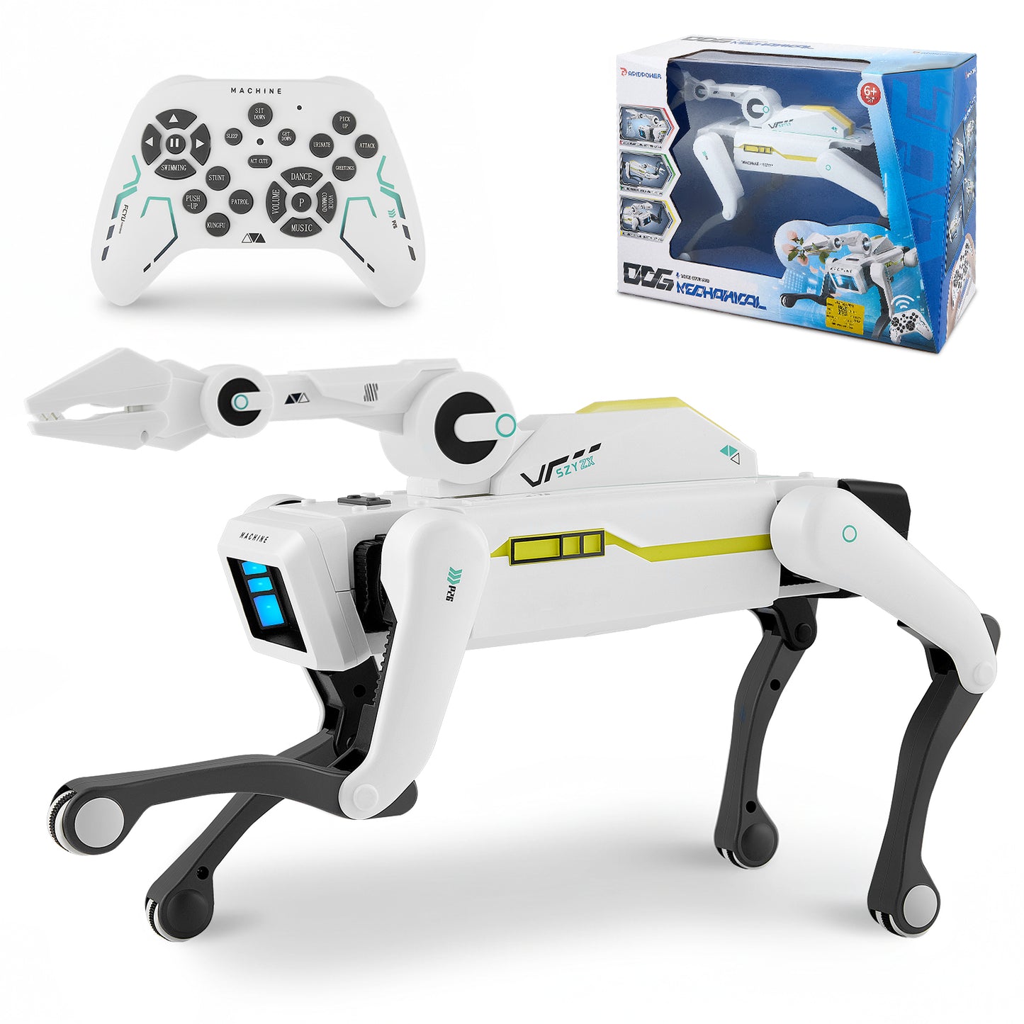 Robot Chien Intelligent RC – Jouet Interactif avec Télécommande & Application – Danse, Sons, Programmation, Cadeau Enfant