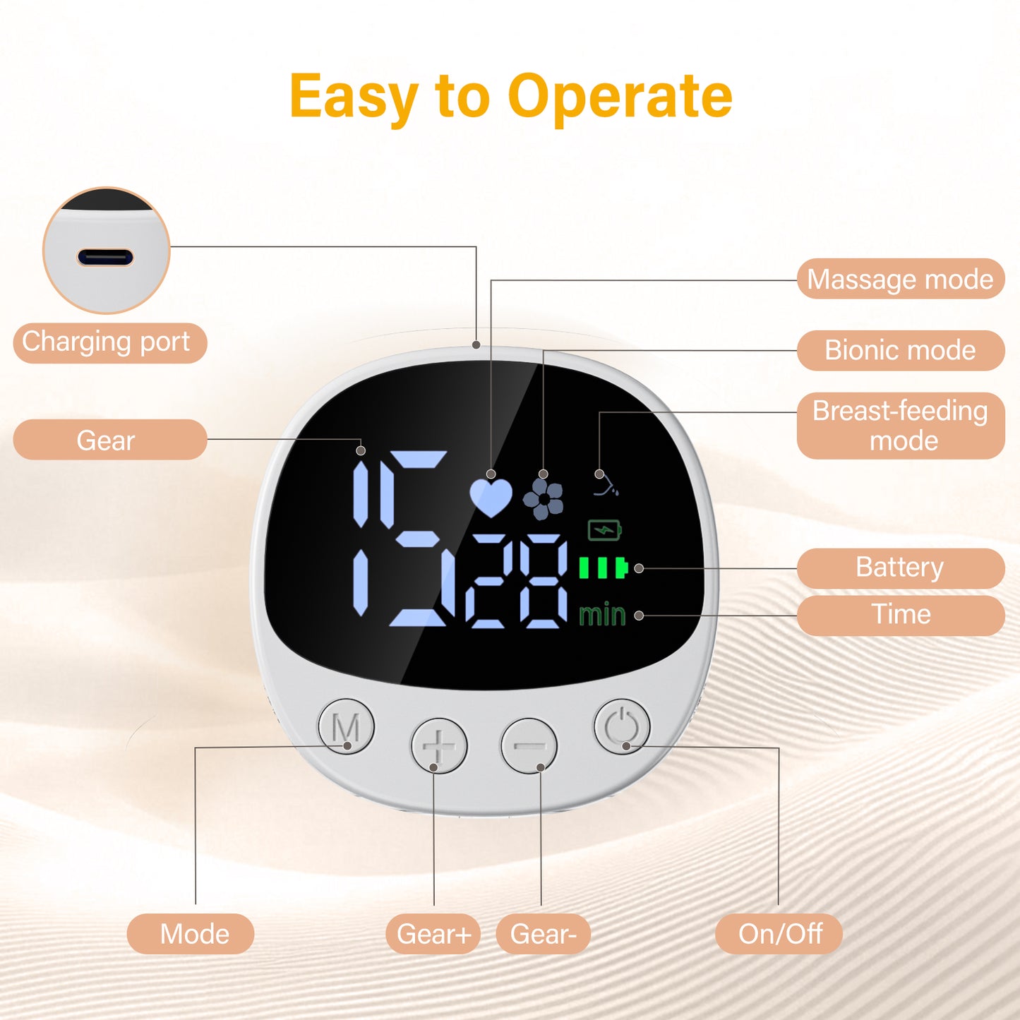 Tire-Lait Électrique Portable Mains Libres – 5 Modes Automatiques Indolore