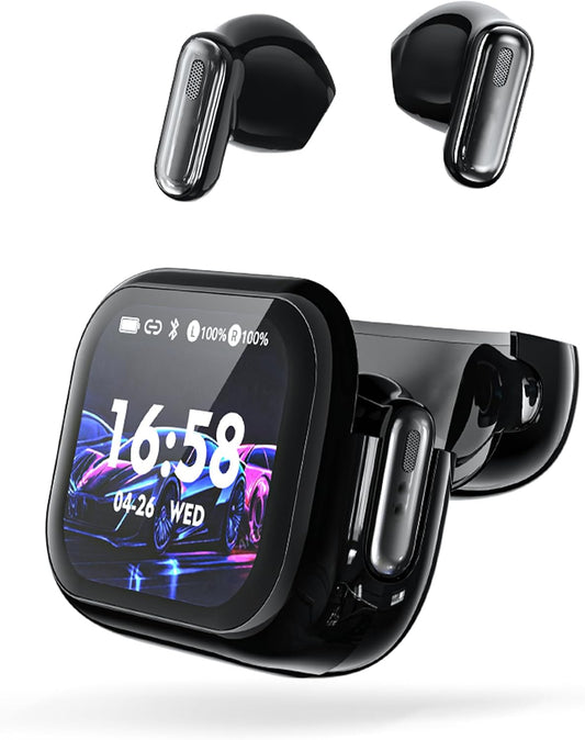 Écouteurs Bluetooth 5.4 Traducteur Vocal IA – 134+ Langues – Écran Tactile Couleur – Micro ENC – Open Ear – Android & iPhone