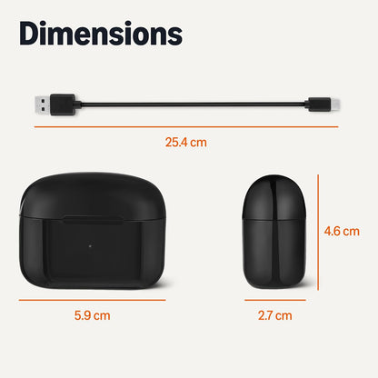 Écouteurs Bluetooth 5.4 True Wireless – Micro, IPX4, 28H Autonomie, Étui de Charge