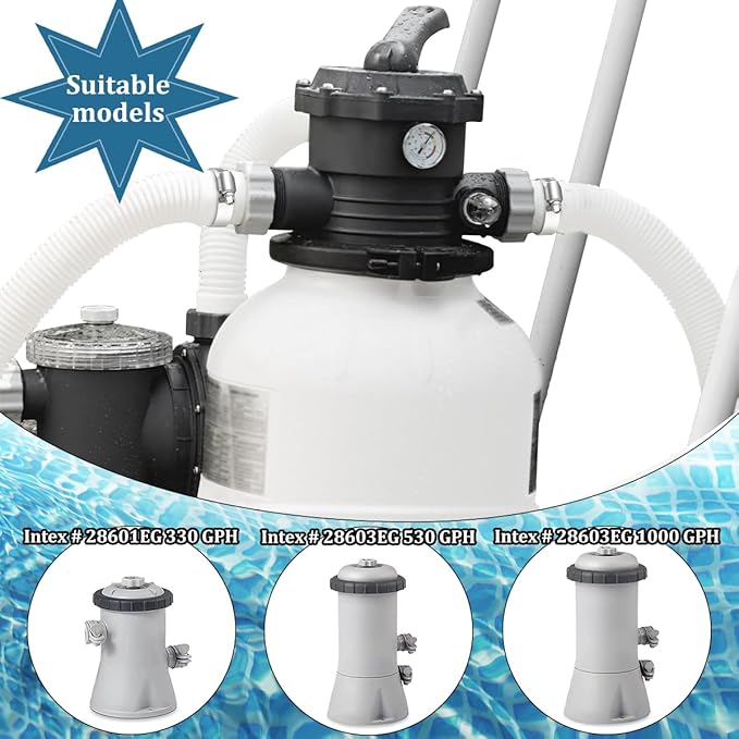 Tuyau de Piscine 32 mm Flexible avec Colliers de Serrage – Tuyau Aspirateur Piscine Hors Sol Compatible Pompe et Filtration
