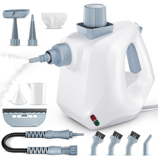 Nettoyeur Vapeur Portable 1000W – Nettoyage Puissant 3,2 Bars – 11 Accessoires – Cuisine, Salle de Bain, Voiture, Canapé