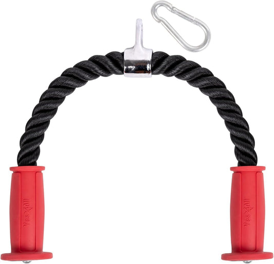 Corde Triceps Musculation avec Mousqueton pour Poulie Fitness Tirage Haute et Basse Renforcement Musculaire