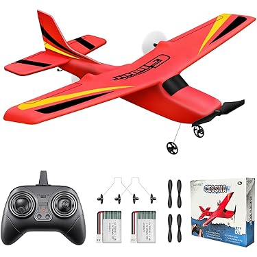 Avion RC 2.4G 2 Canaux – Planeur Warbird à Envergure Fixe – Stabilisation 6 Axes – Jouet Extérieur