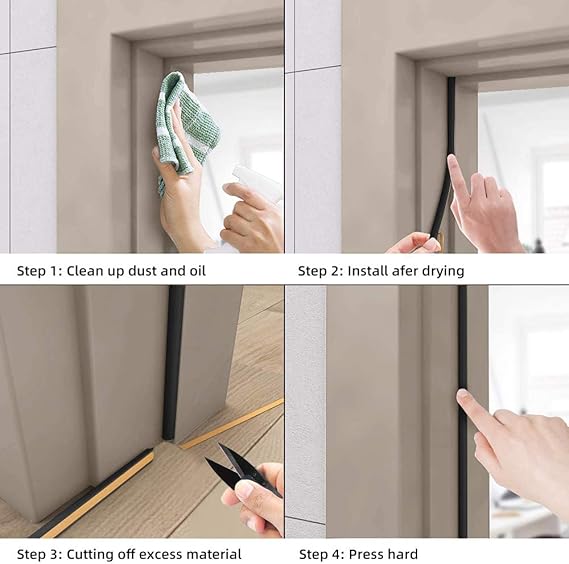 Bande d’Étanchéité 30M Mousse Isolante pour Porte et Fenêtre – Joint Anti Bruit Anti Froid Caoutchouc