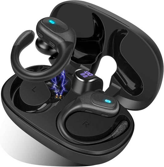 Écouteurs Bluetooth Sport Sans Fil avec Boîtier de Recharge – Casque Audio TWS HD avec Micro Intégré et Affichage LED – Oreillettes Rechargeables pour Sport et Téléphone