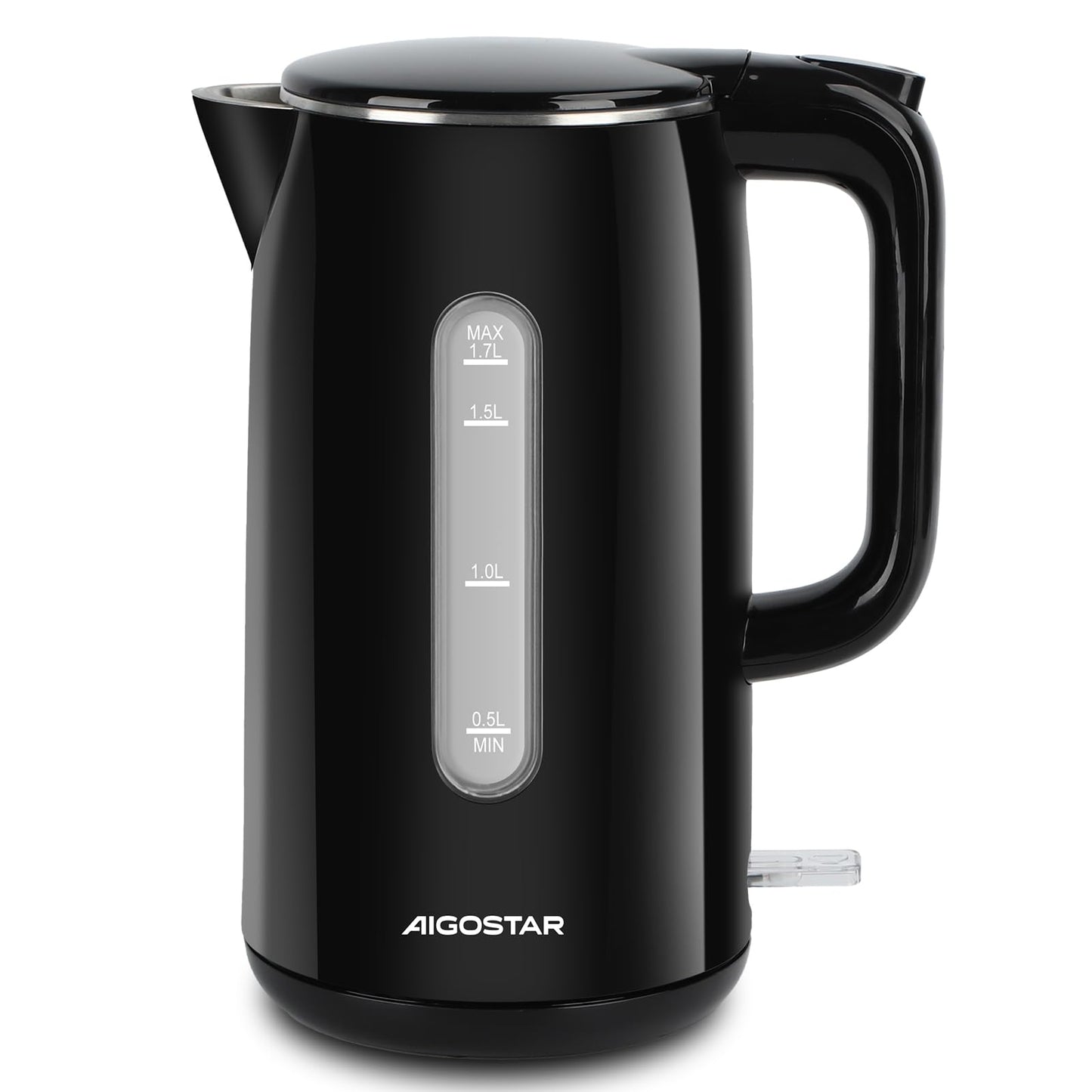 Bouilloire Électrique 1,7L en Acier Inoxydable – Chauffage Rapide, Indicateur de Niveau d’Eau, Arrêt Automatique, Design Compact