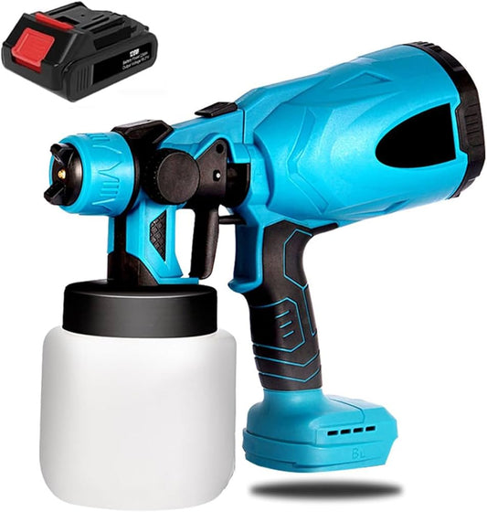 Pistolet à Peinture Sans Fil 800 ml – Pulvérisateur Électrique Rechargeable pour Mur et Meuble