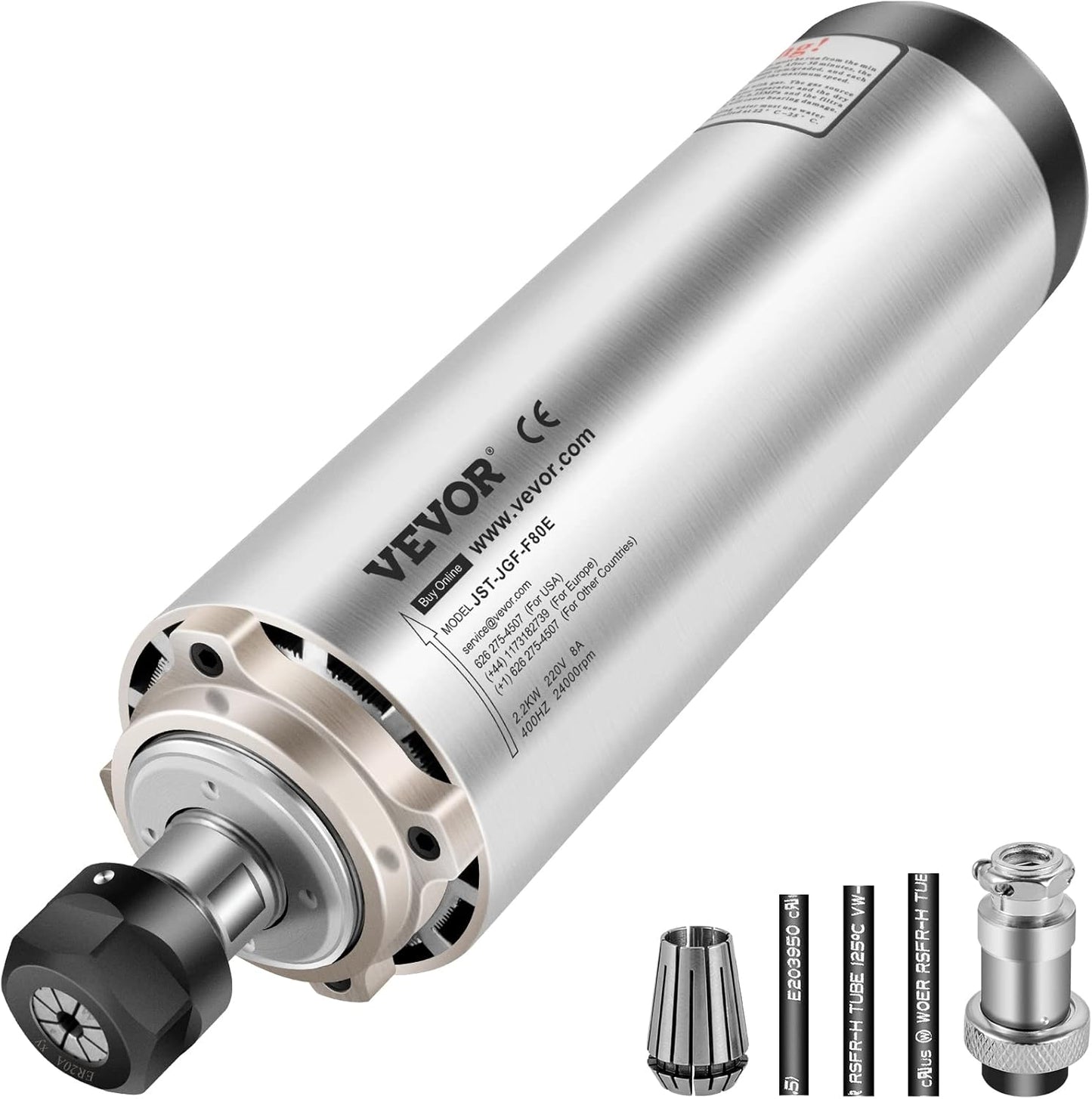 Moteur de Broche CNC 0.8KW – Broche Refroidie à Air 24000 tr/min, Haute Précision pour Machine CNC, Gravure et Usinage